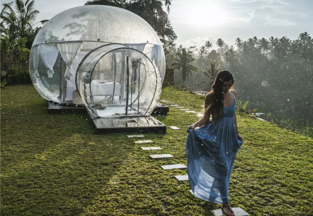 backyard bubble tent